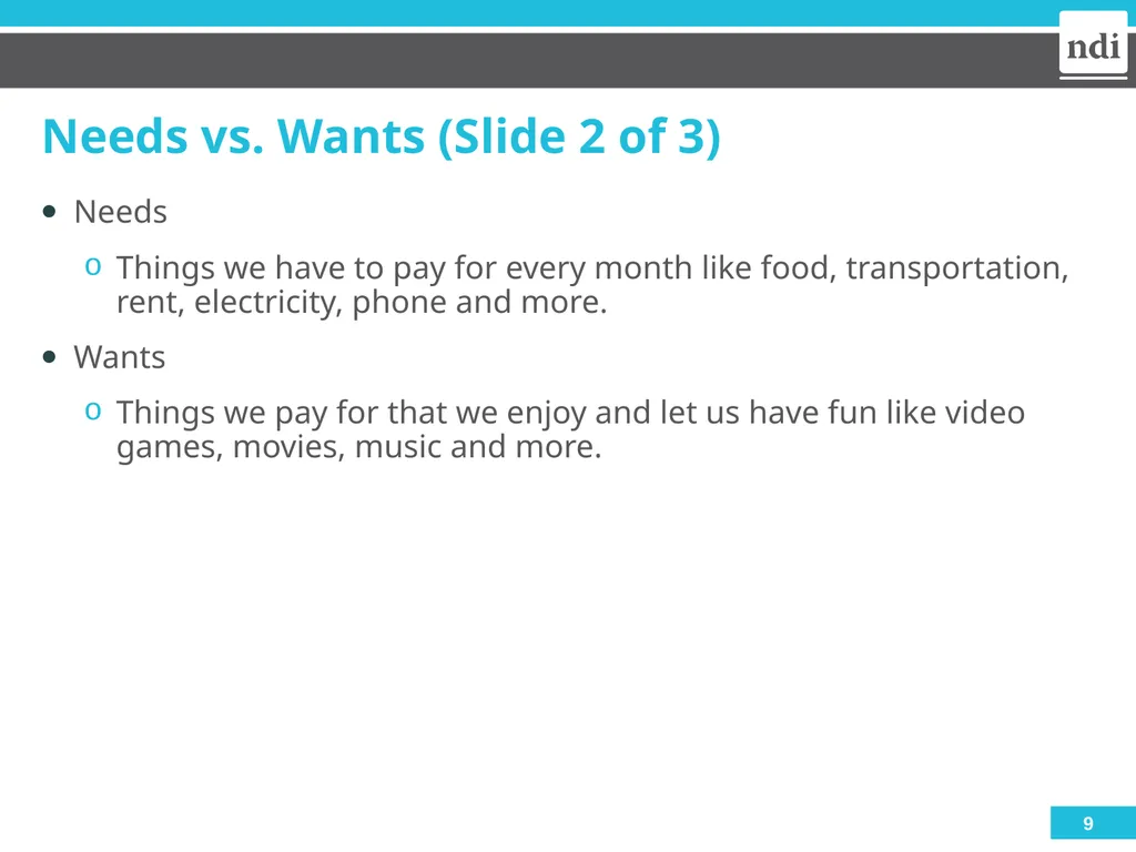 Module 1: Money 2023 Welcome & Housekeeping - slide 9 of 22