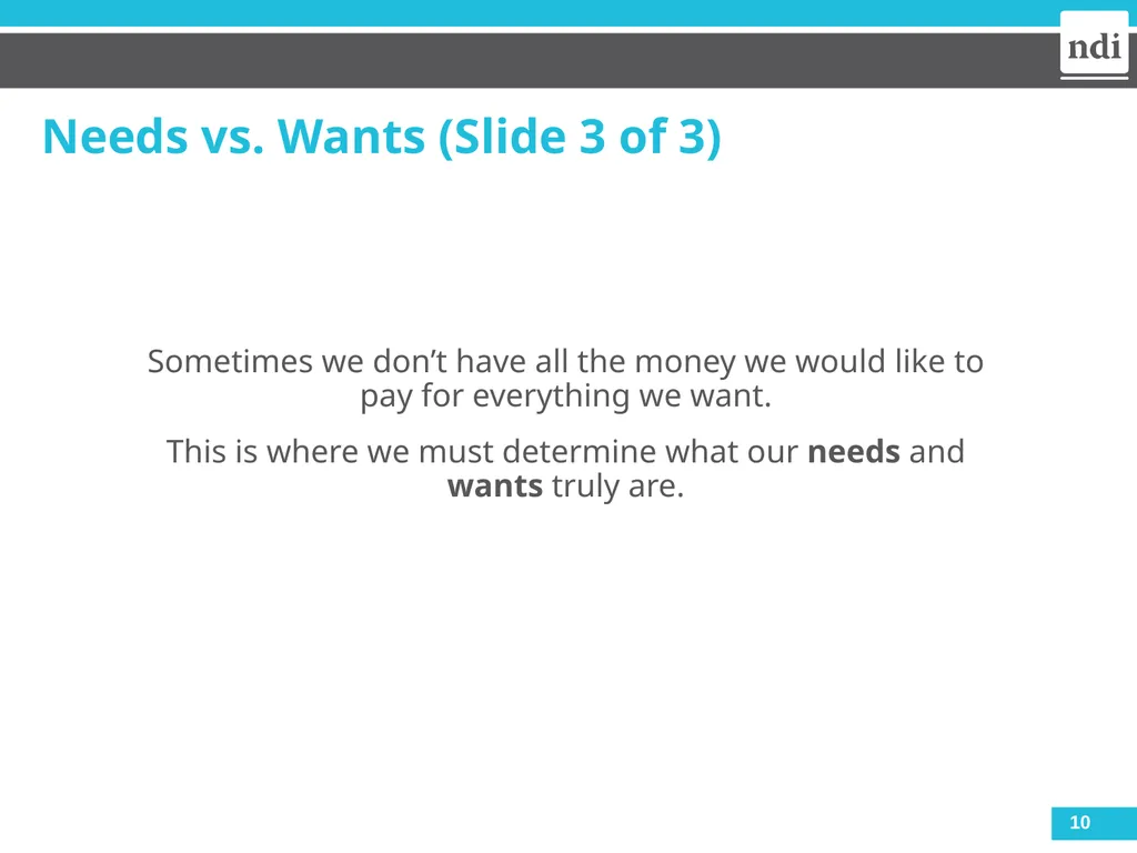 Module 1: Money 2023 Welcome & Housekeeping - slide 10 of 22