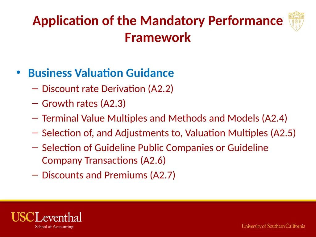 The Mandatory Performance Framework and Quality - slide 21 of 31