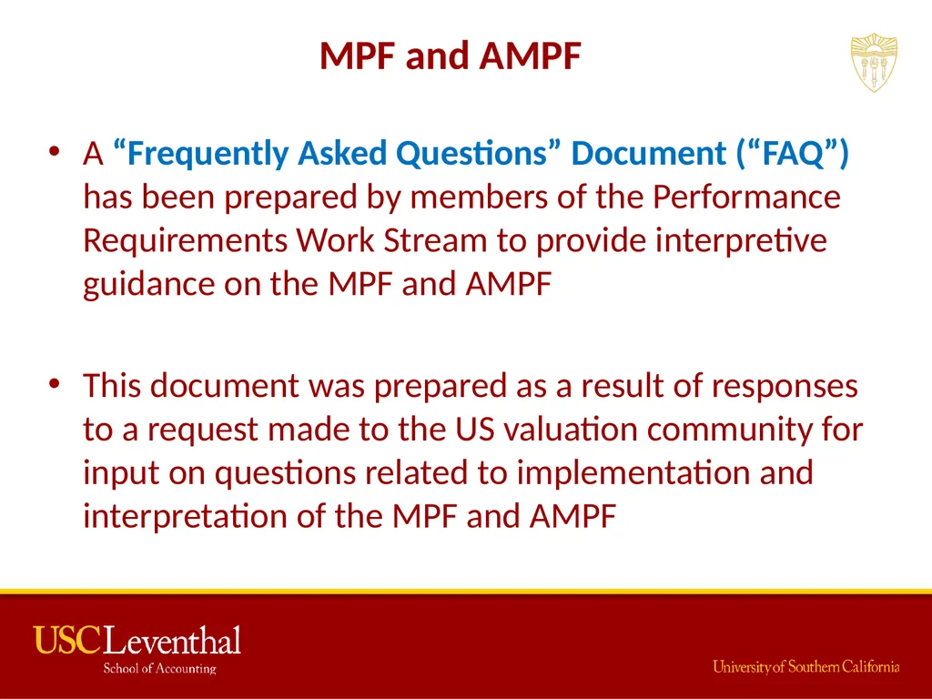 The Mandatory Performance Framework and Quality - slide 24 of 31