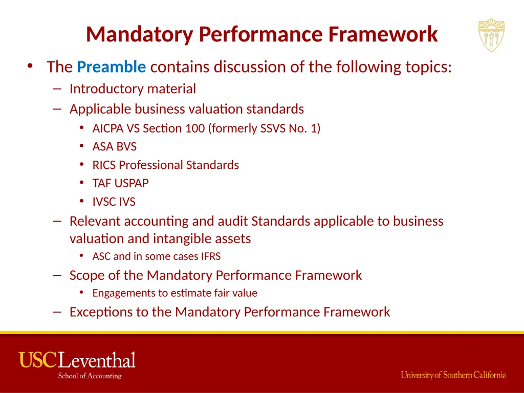 The Mandatory Performance Framework and Quality - slide 14 of 31