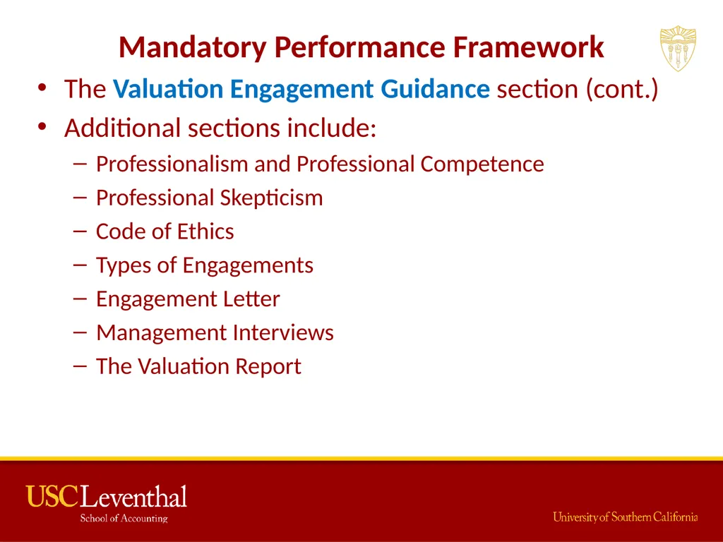 The Mandatory Performance Framework and Quality - slide 16 of 31