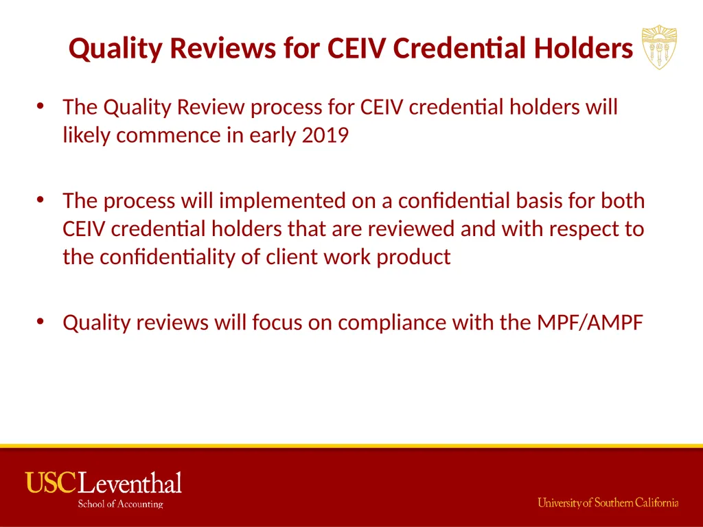 The Mandatory Performance Framework and Quality - slide 26 of 31