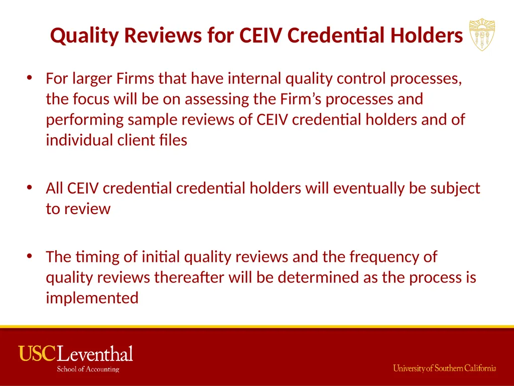 The Mandatory Performance Framework and Quality - slide 27 of 31