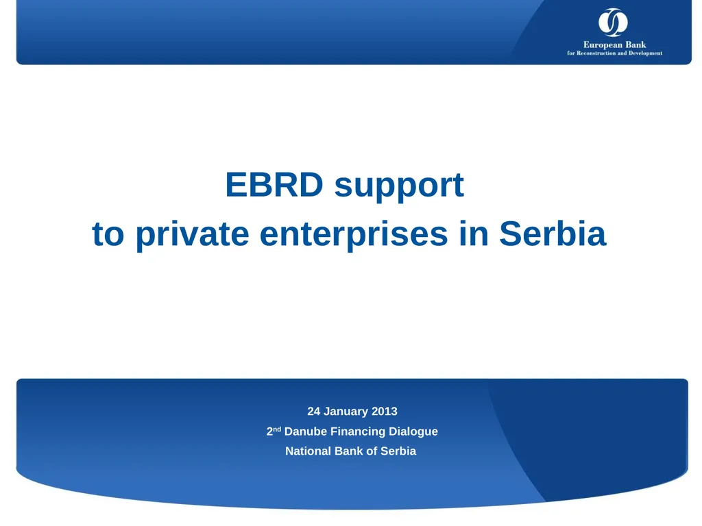 EBRD support to private enterprises in Serbia 24