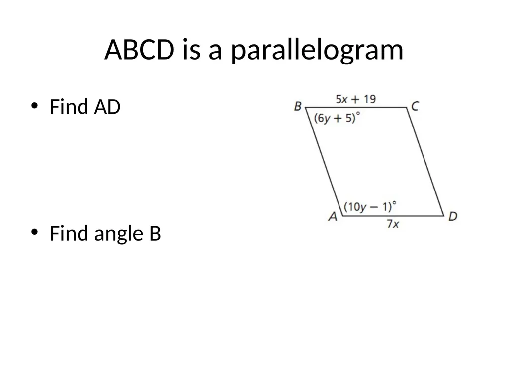 G2a Parallelograms Drill: Mon, 2/28 OBJ: SWBAT - slide 8 of 12