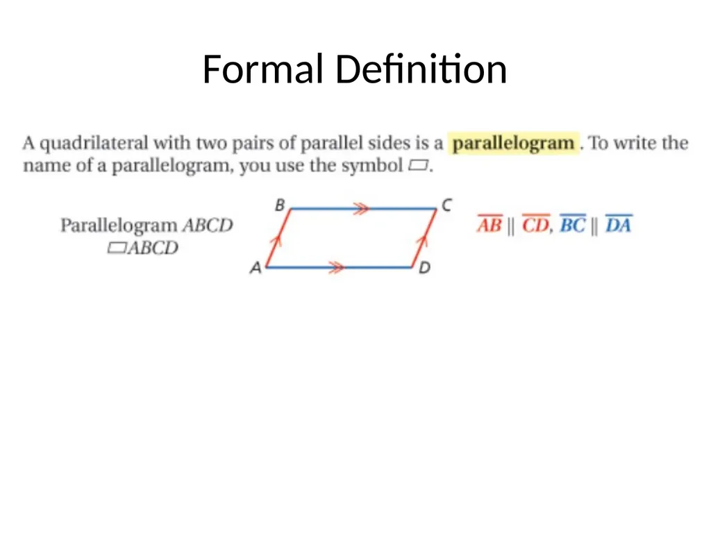 G2a Parallelograms Drill: Mon, 2/28 OBJ: SWBAT - slide 6 of 12