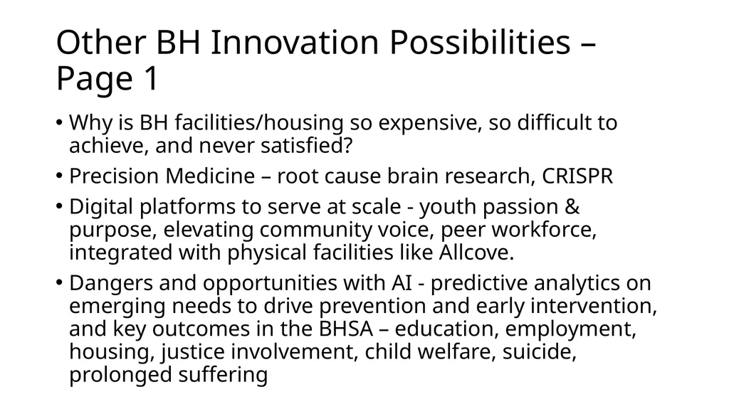 CBH Innovation Report Steve Carnevale February - slide 27 of 32