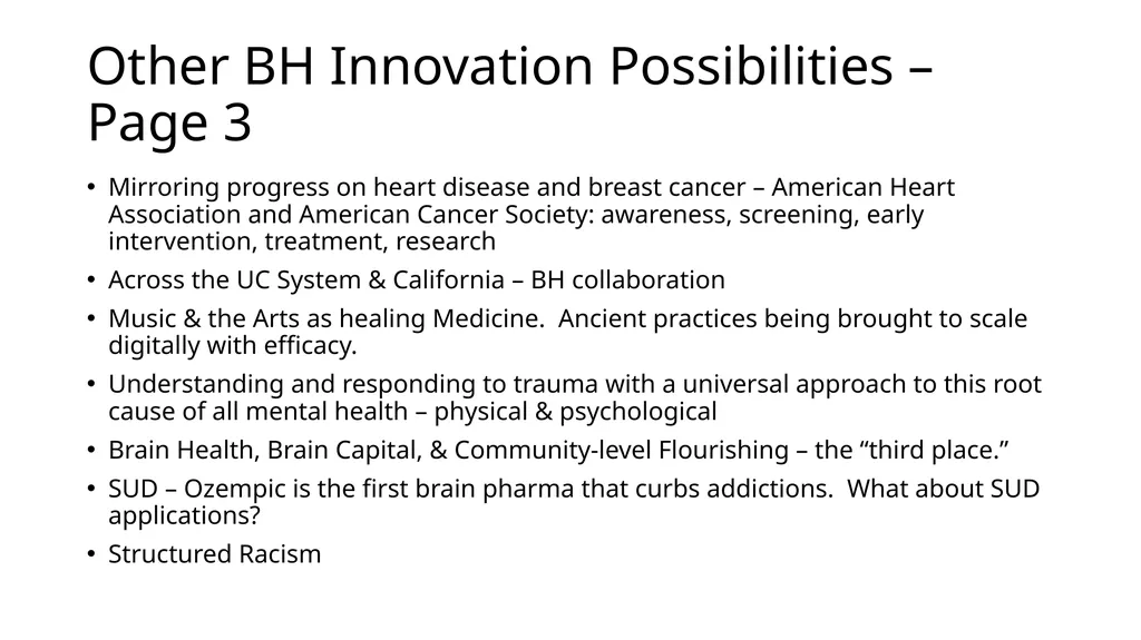 CBH Innovation Report Steve Carnevale February - slide 29 of 32