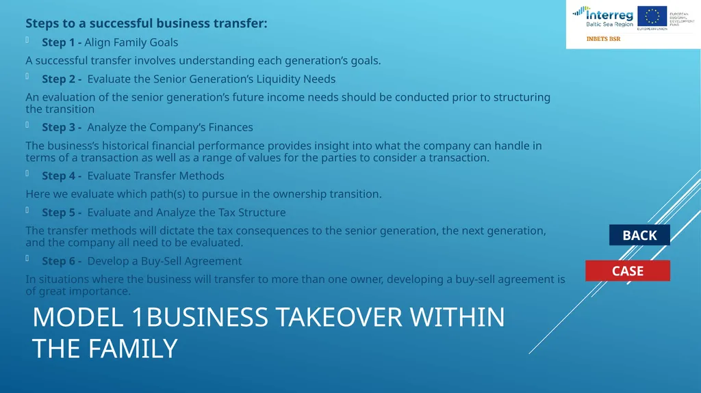 Transfer of business blueprint NEXT Strategy/ plan - slide 6 of 25