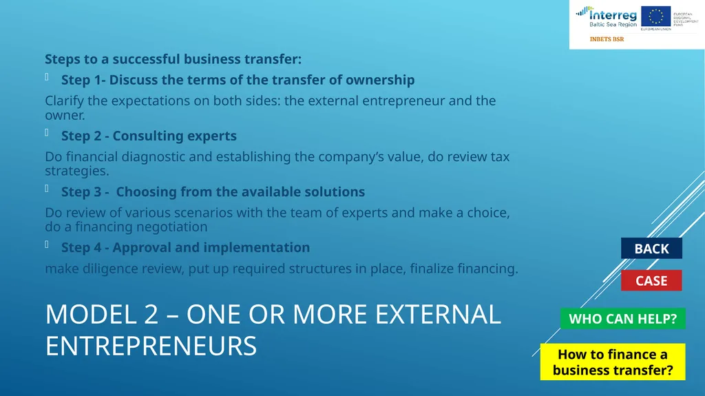 Transfer of business blueprint NEXT Strategy/ plan - slide 7 of 25