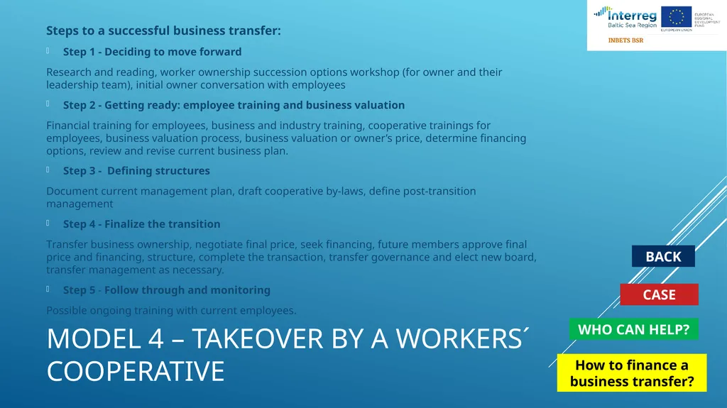 Transfer of business blueprint NEXT Strategy/ plan - slide 9 of 25