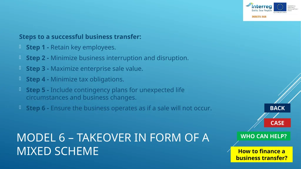 Transfer of business blueprint NEXT Strategy/ plan - slide 11 of 25