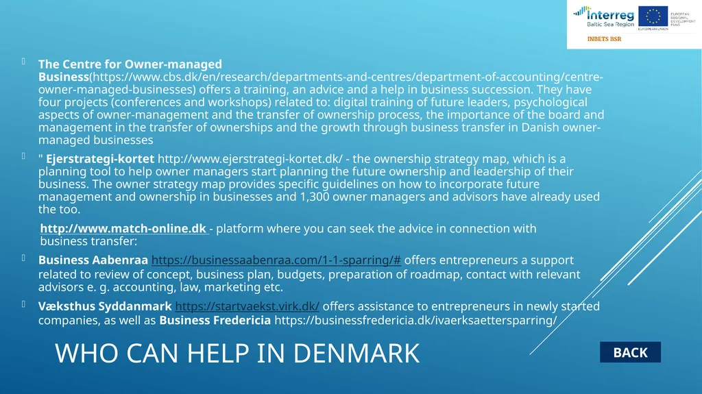 Transfer of business blueprint NEXT Strategy/ plan - slide 14 of 25