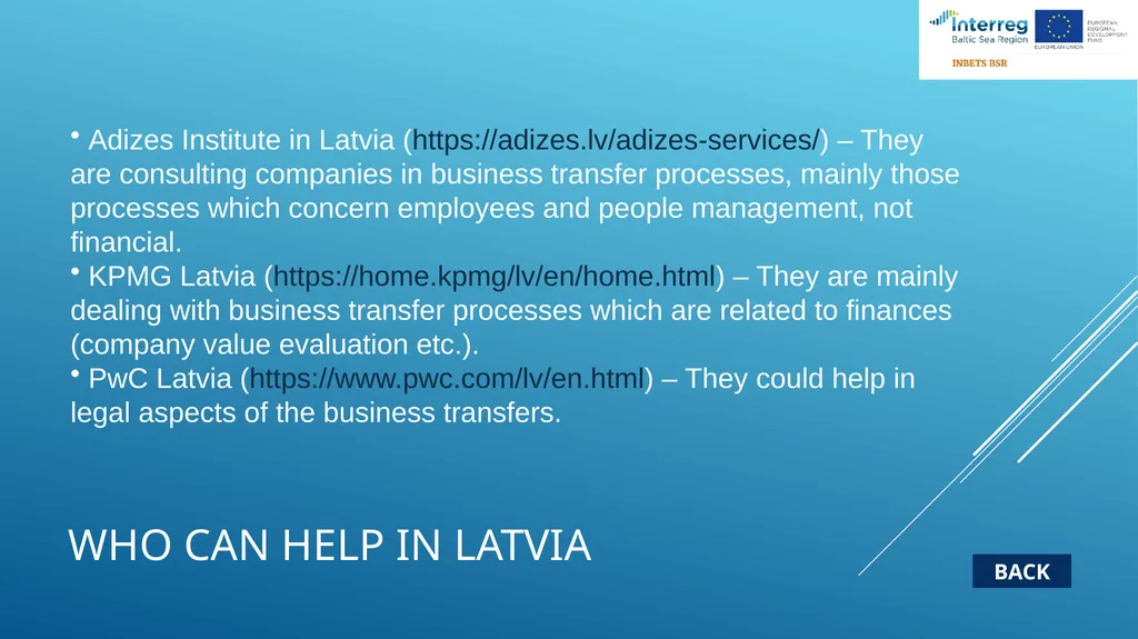 Transfer of business blueprint NEXT Strategy/ plan - slide 18 of 25