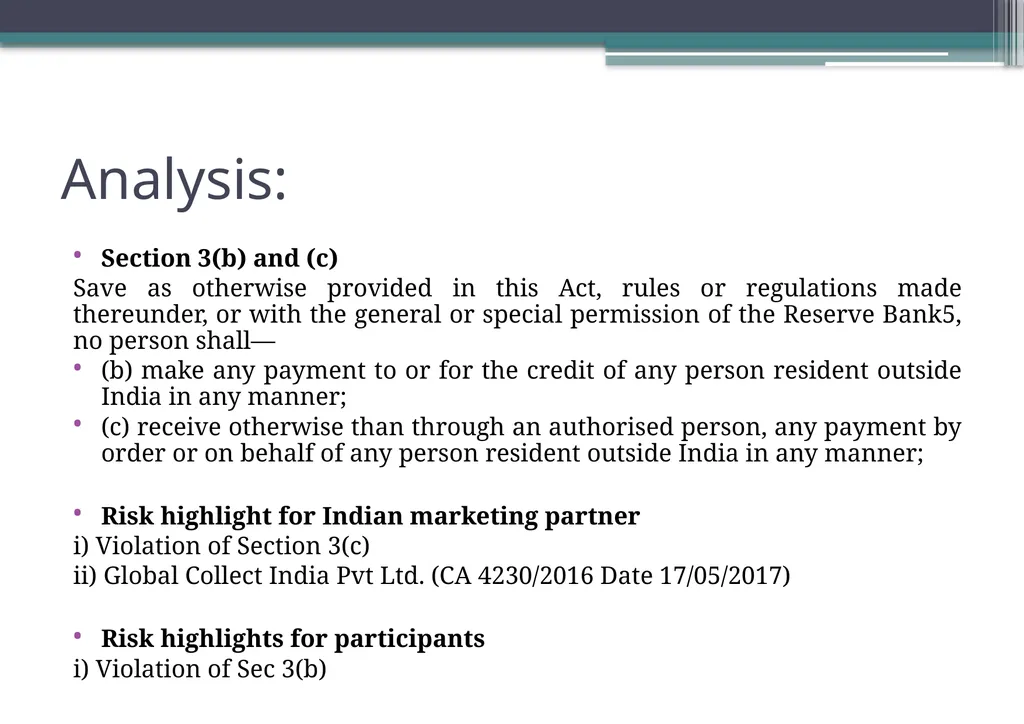 OVERVIEW OF FOREIGN EXCHANGE MANAGEMENT ACT AND - slide 122 of 123