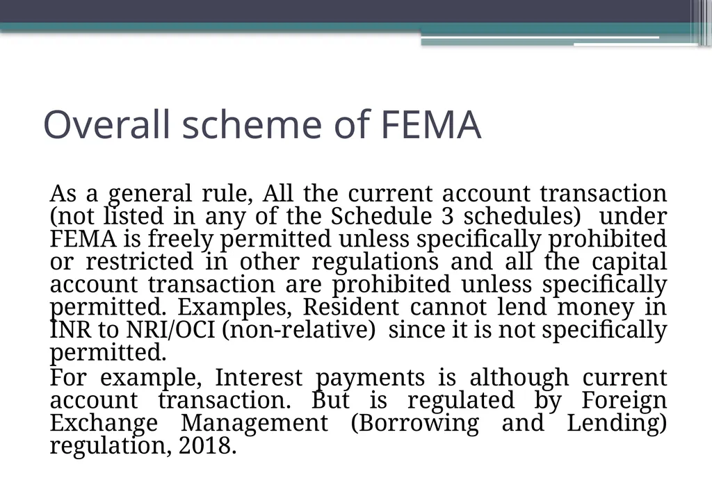 OVERVIEW OF FOREIGN EXCHANGE MANAGEMENT ACT AND - slide 59 of 123