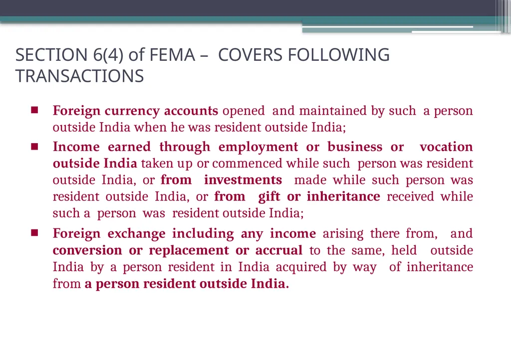 OVERVIEW OF FOREIGN EXCHANGE MANAGEMENT ACT AND - slide 85 of 123