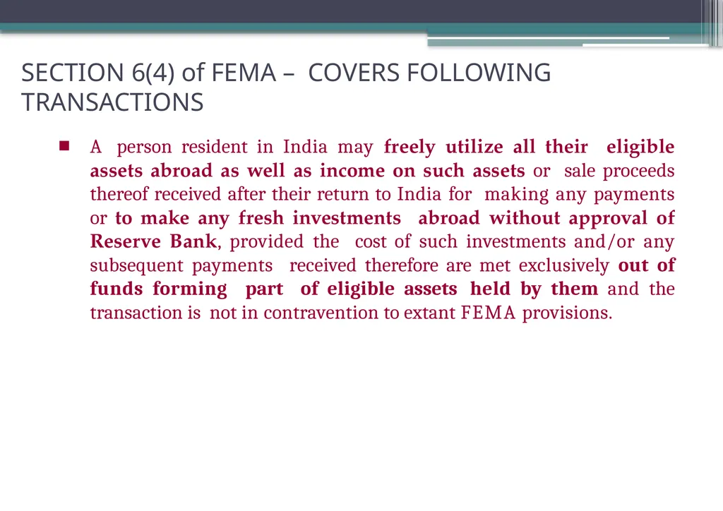 OVERVIEW OF FOREIGN EXCHANGE MANAGEMENT ACT AND - slide 86 of 123