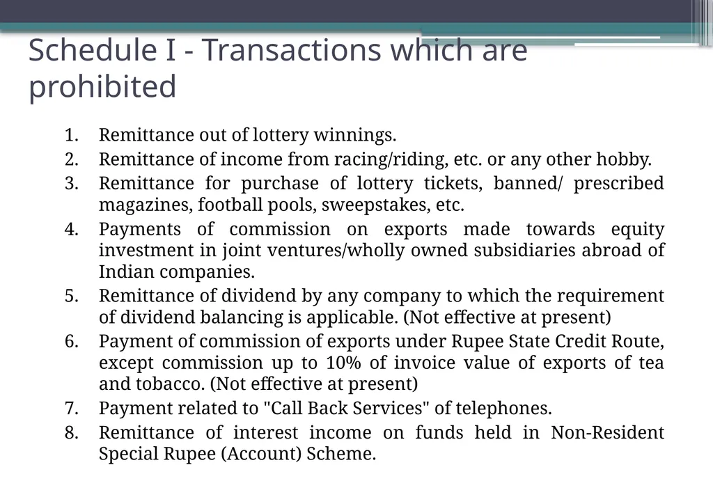 OVERVIEW OF FOREIGN EXCHANGE MANAGEMENT ACT AND - slide 44 of 123
