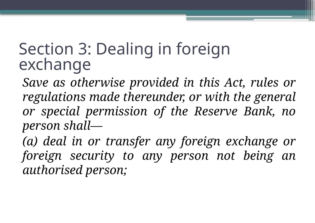 OVERVIEW OF FOREIGN EXCHANGE MANAGEMENT ACT AND - slide 60 of 123