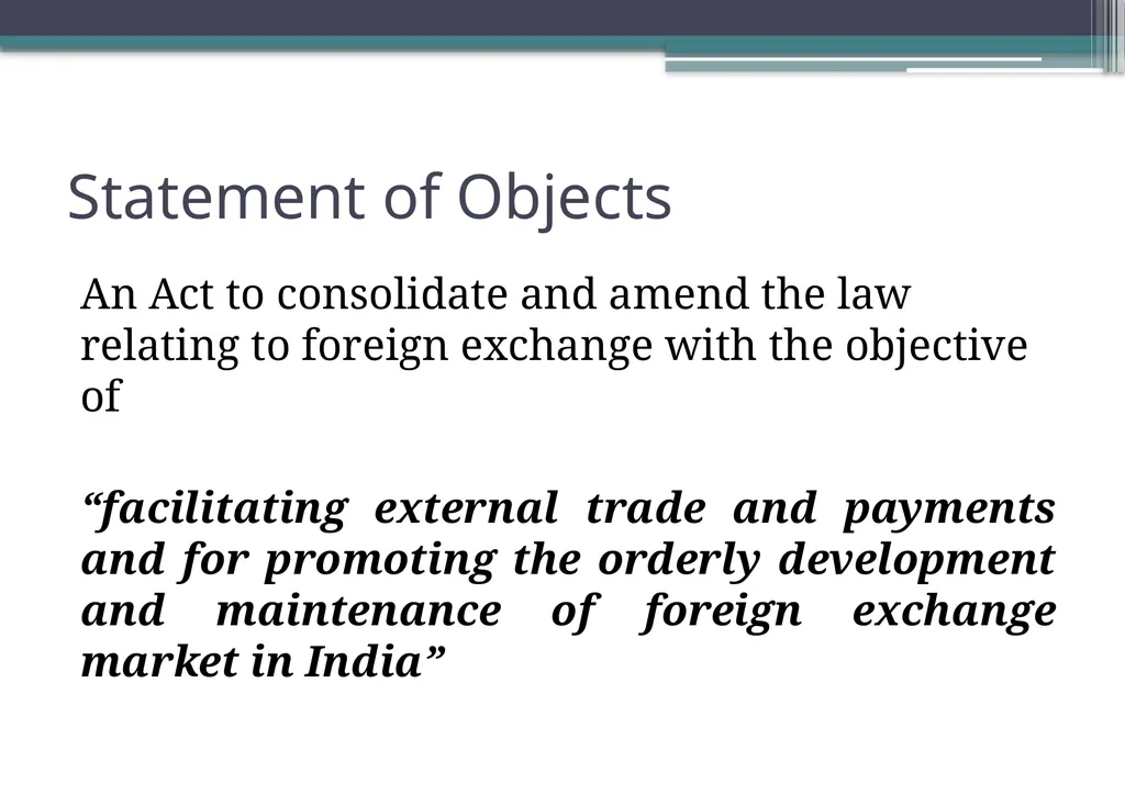 OVERVIEW OF FOREIGN EXCHANGE MANAGEMENT ACT AND - slide 3 of 123