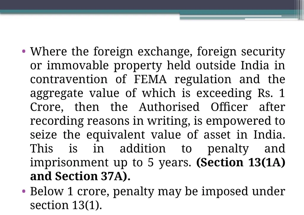 OVERVIEW OF FOREIGN EXCHANGE MANAGEMENT ACT AND - slide 118 of 123
