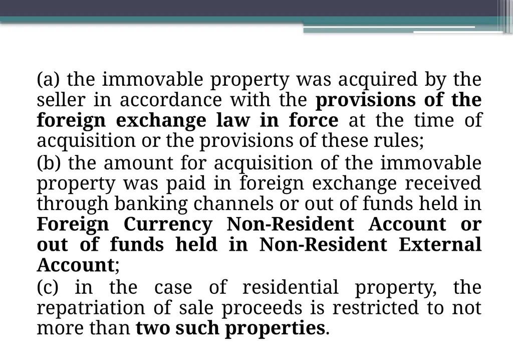 OVERVIEW OF FOREIGN EXCHANGE MANAGEMENT ACT AND - slide 104 of 123