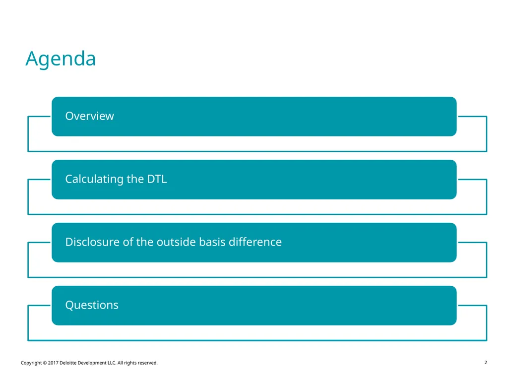 Accounting for Outside Basis Differences in - slide 2 of 38