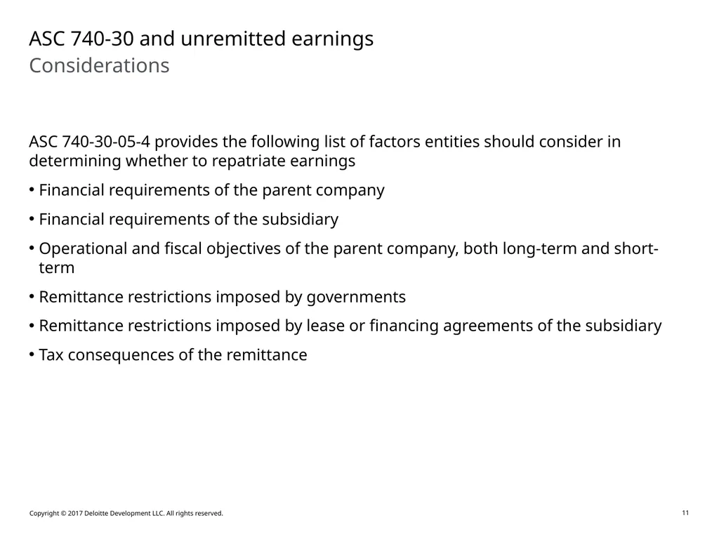 Accounting for Outside Basis Differences in - slide 11 of 38