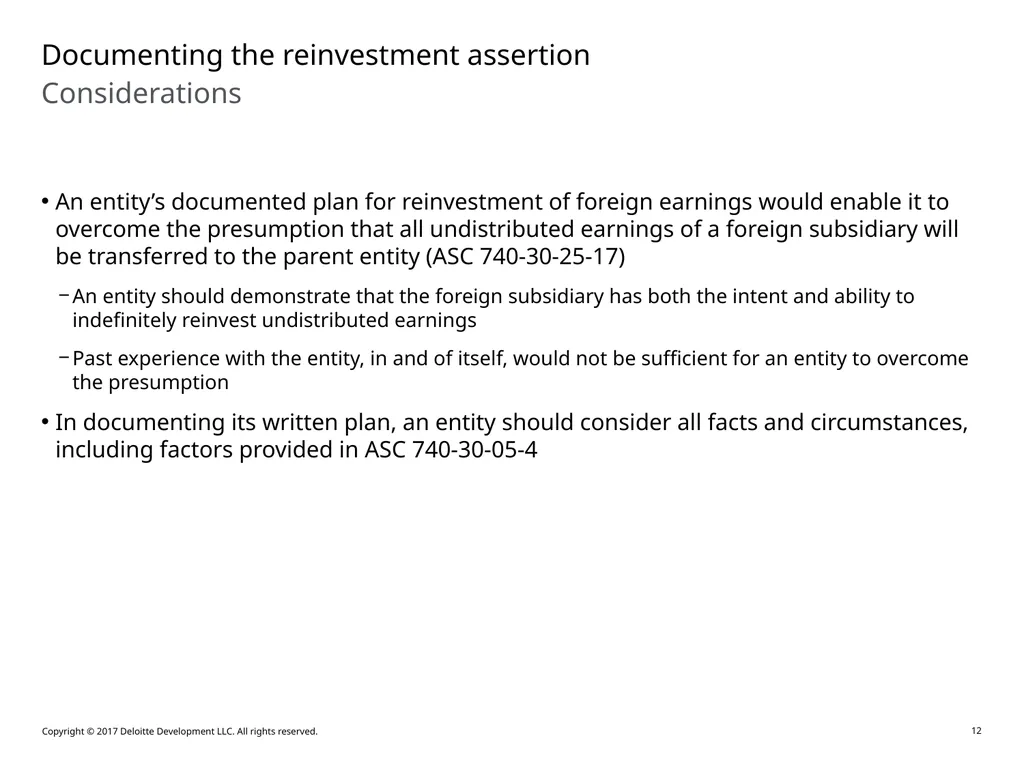 Accounting for Outside Basis Differences in - slide 12 of 38