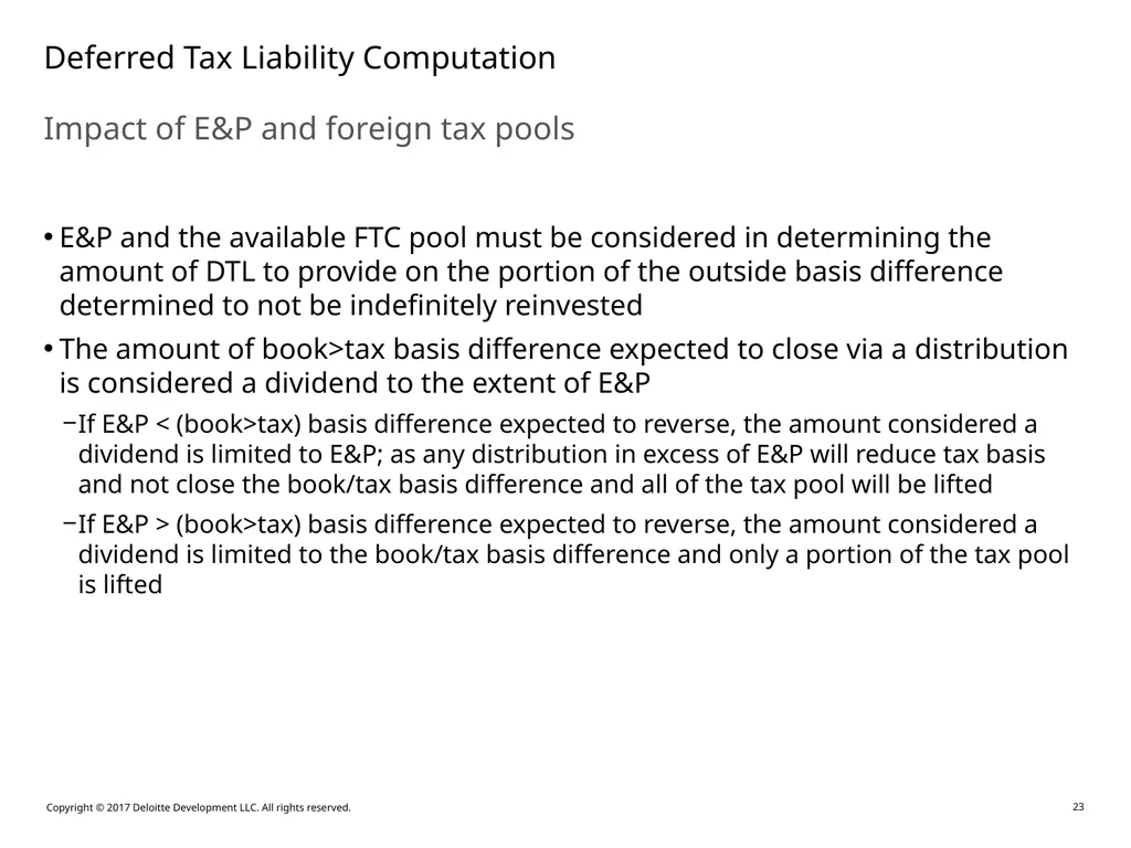 Accounting for Outside Basis Differences in - slide 23 of 38