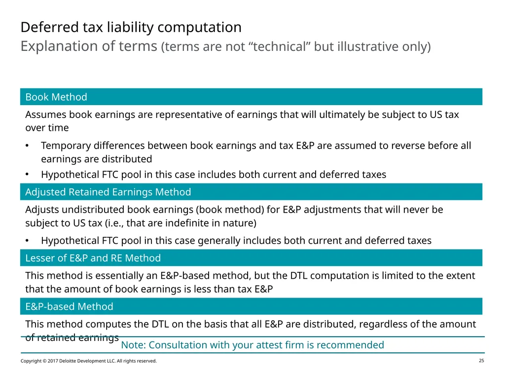Accounting for Outside Basis Differences in - slide 25 of 38