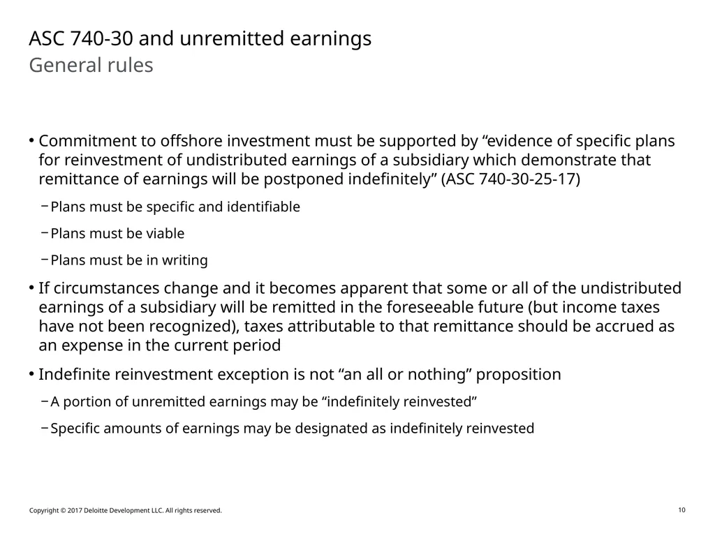Accounting for Outside Basis Differences in - slide 10 of 38