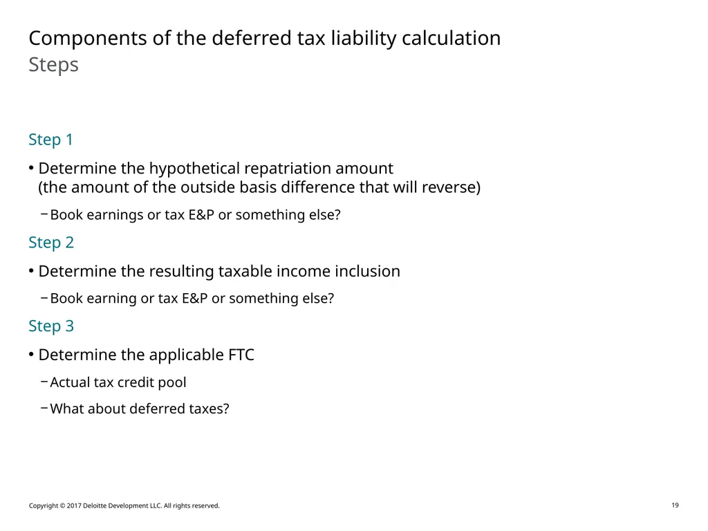Accounting for Outside Basis Differences in - slide 19 of 38