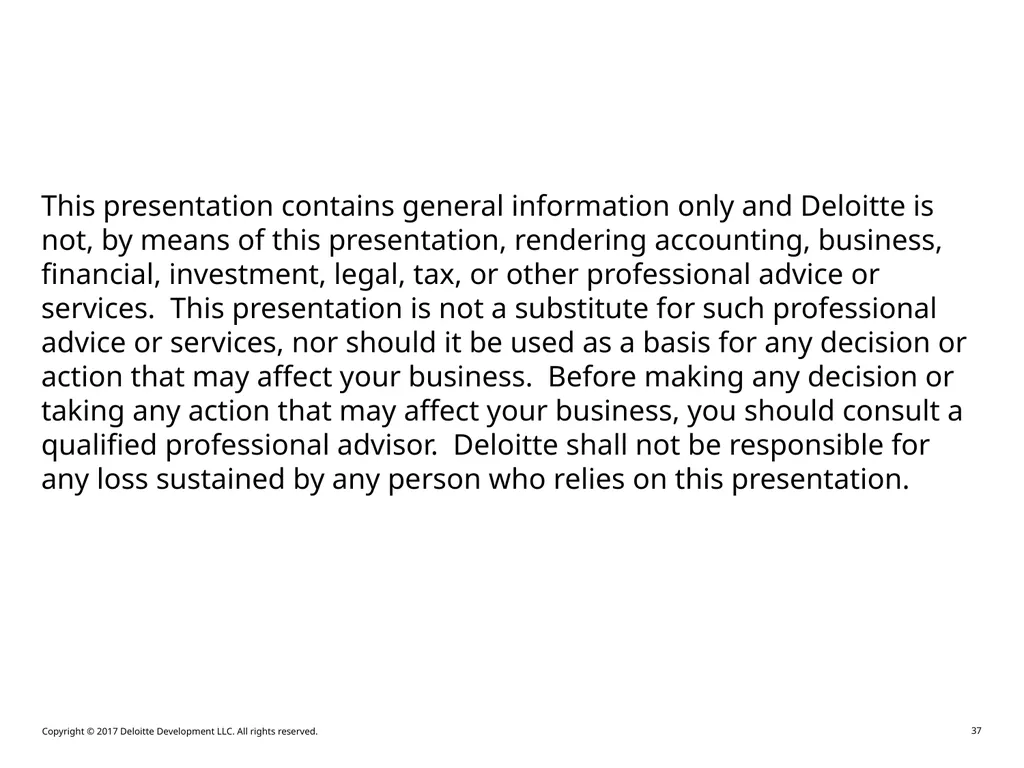 Accounting for Outside Basis Differences in - slide 37 of 38