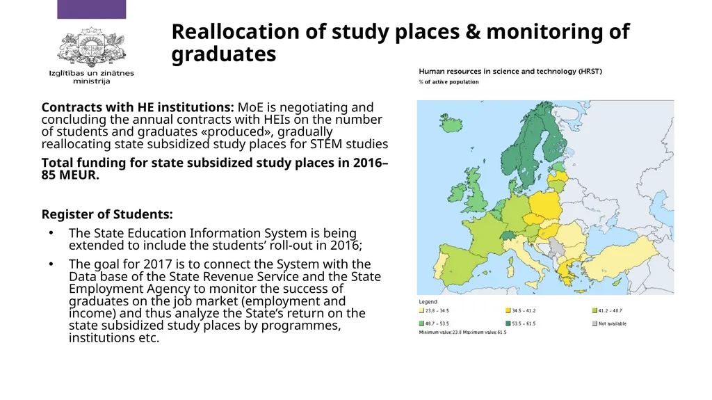 Policy Priorities for HE in Latvia Context of - slide 8 of 11