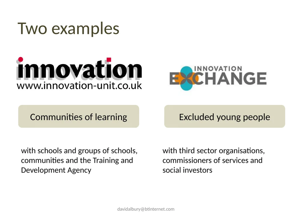 Supporting social innovation Social innovation for - slide 13 of 21