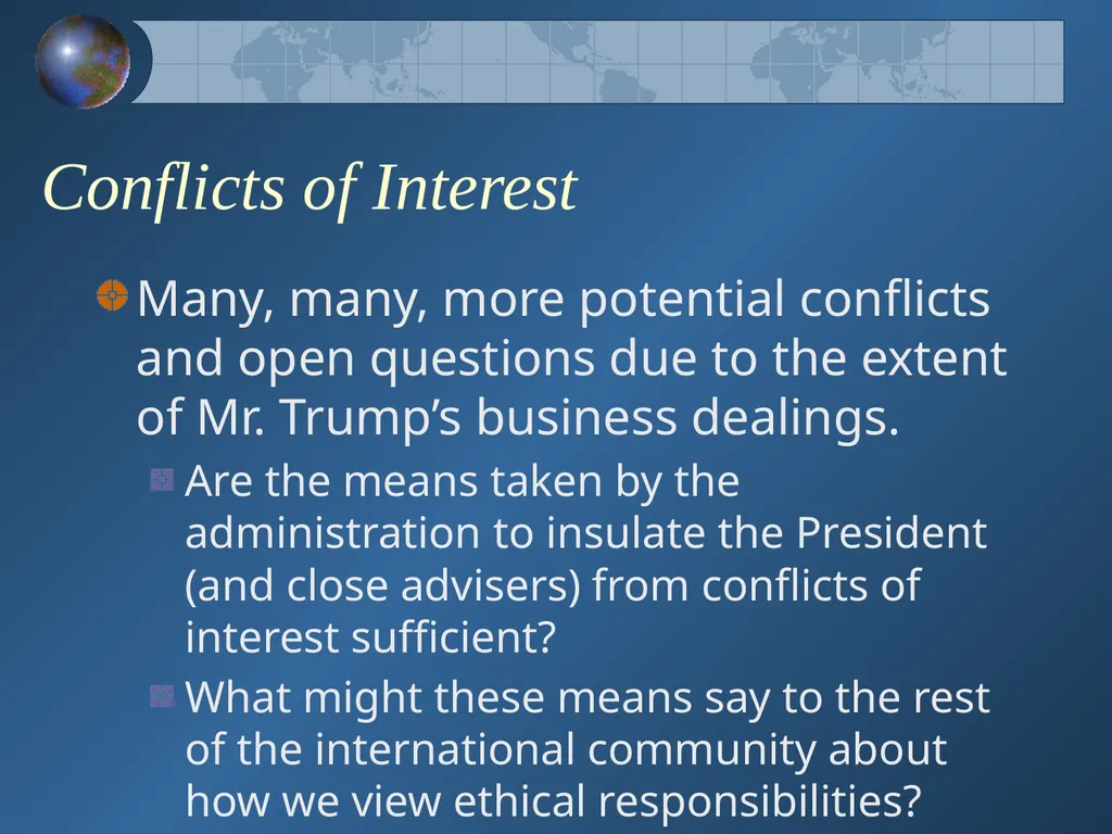 How Will the New Presidential Administration - slide 40 of 41