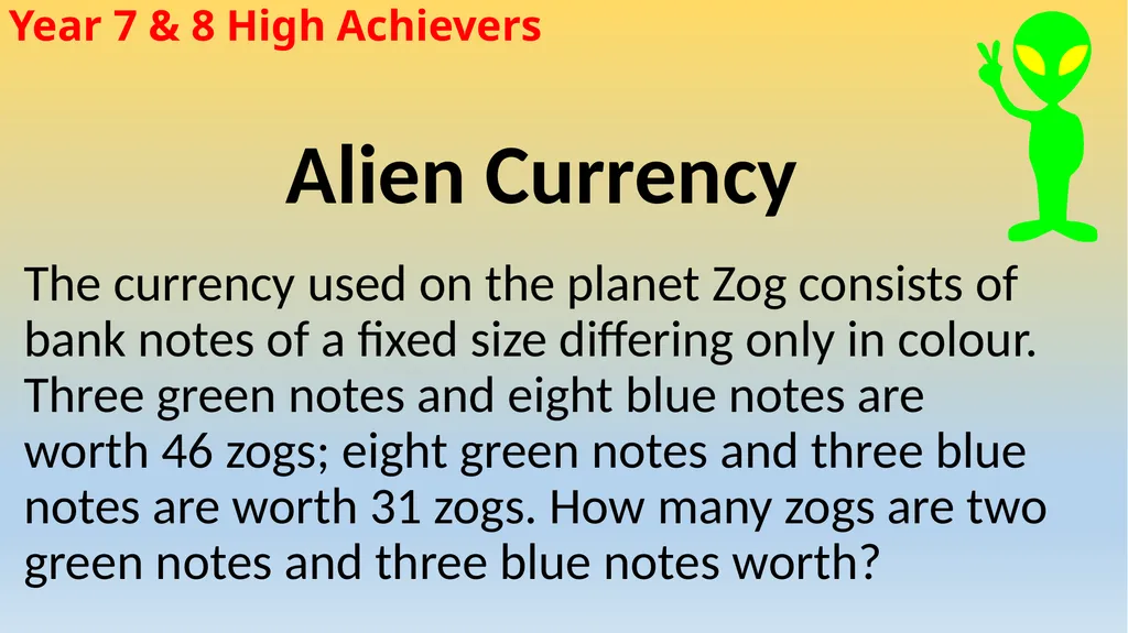 This weeks Year 7 & 8 Middle and Upper Band - slide 5 of 8