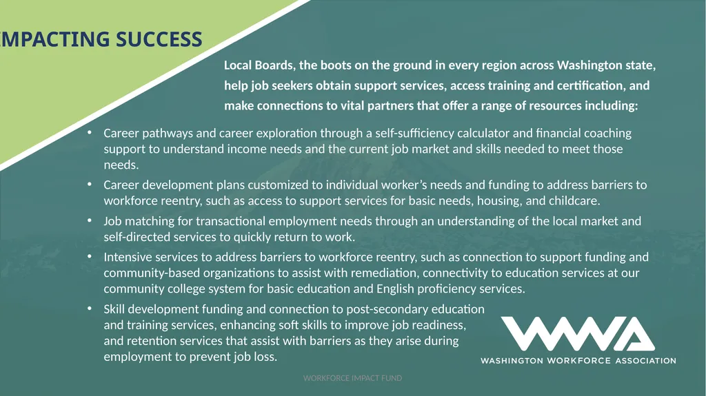 Workforce Impact Fund A proactive investment - slide 8 of 12