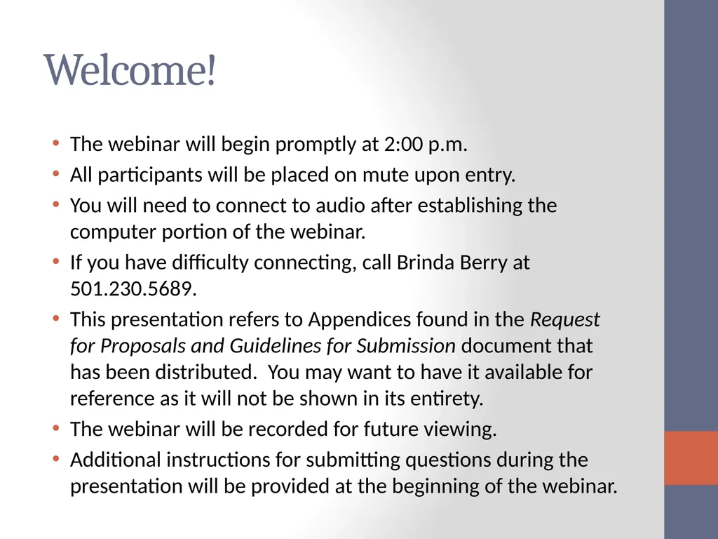 Welcome! The webinar will begin promptly at 2:00