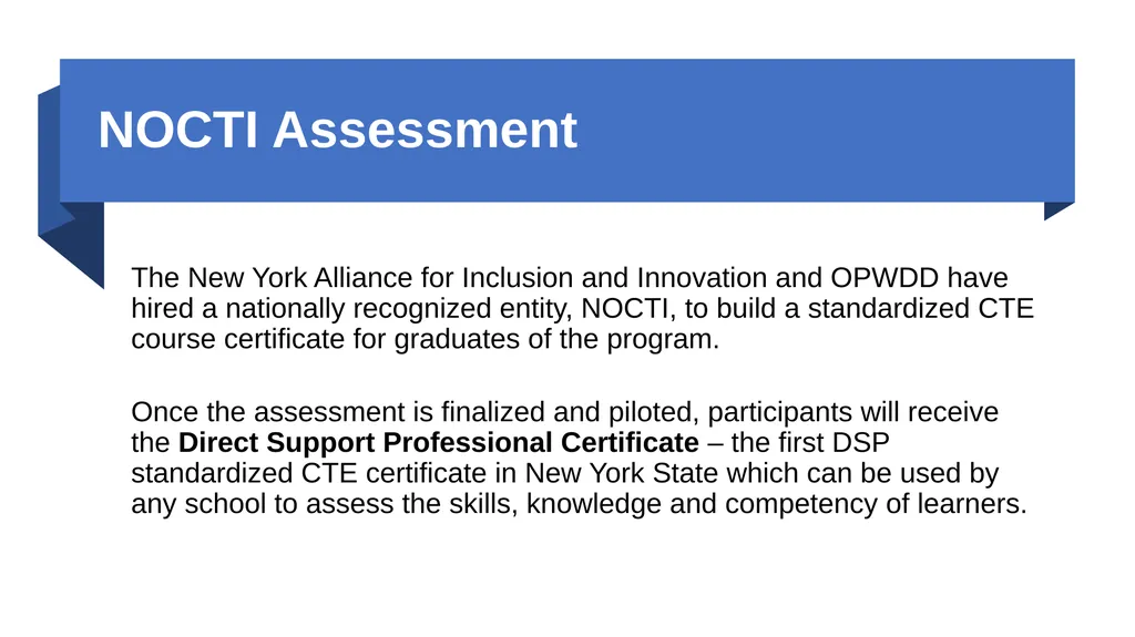Direct Support Professional Pipeline Pilot – BOCES - slide 4 of 9