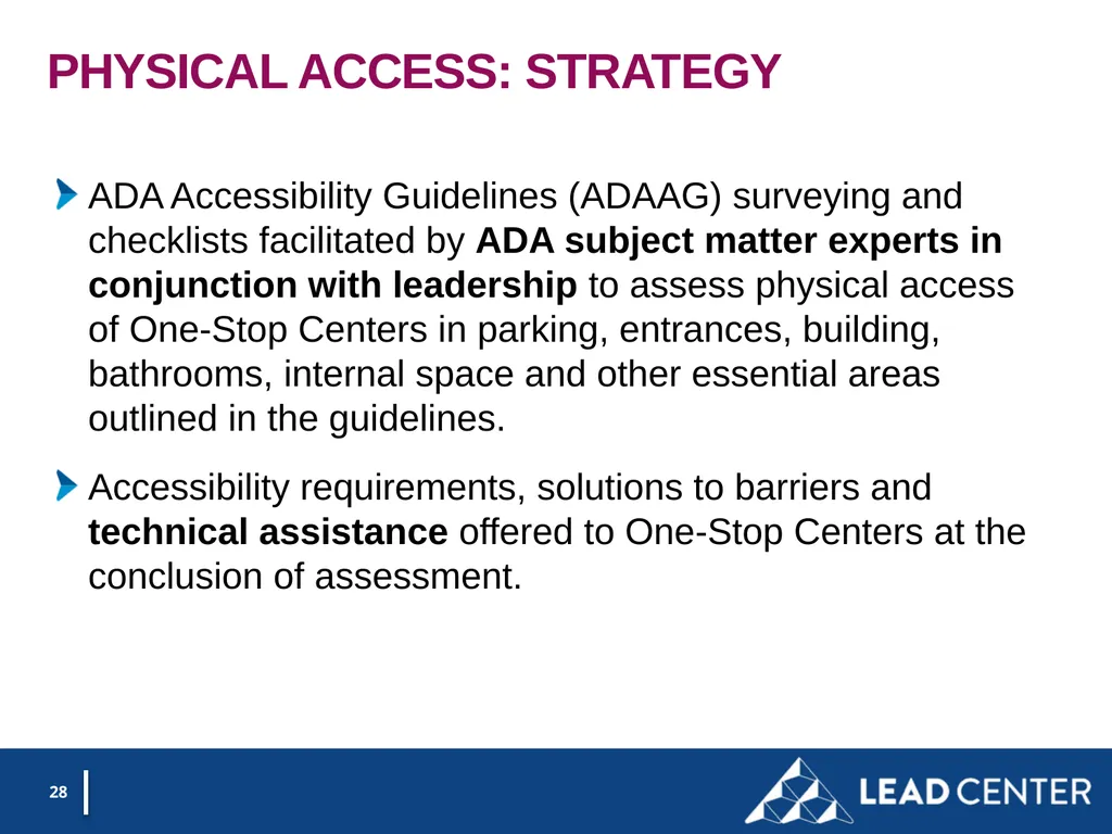 Section 188 Equal Opportunity & Accessibility for - slide 28 of 53