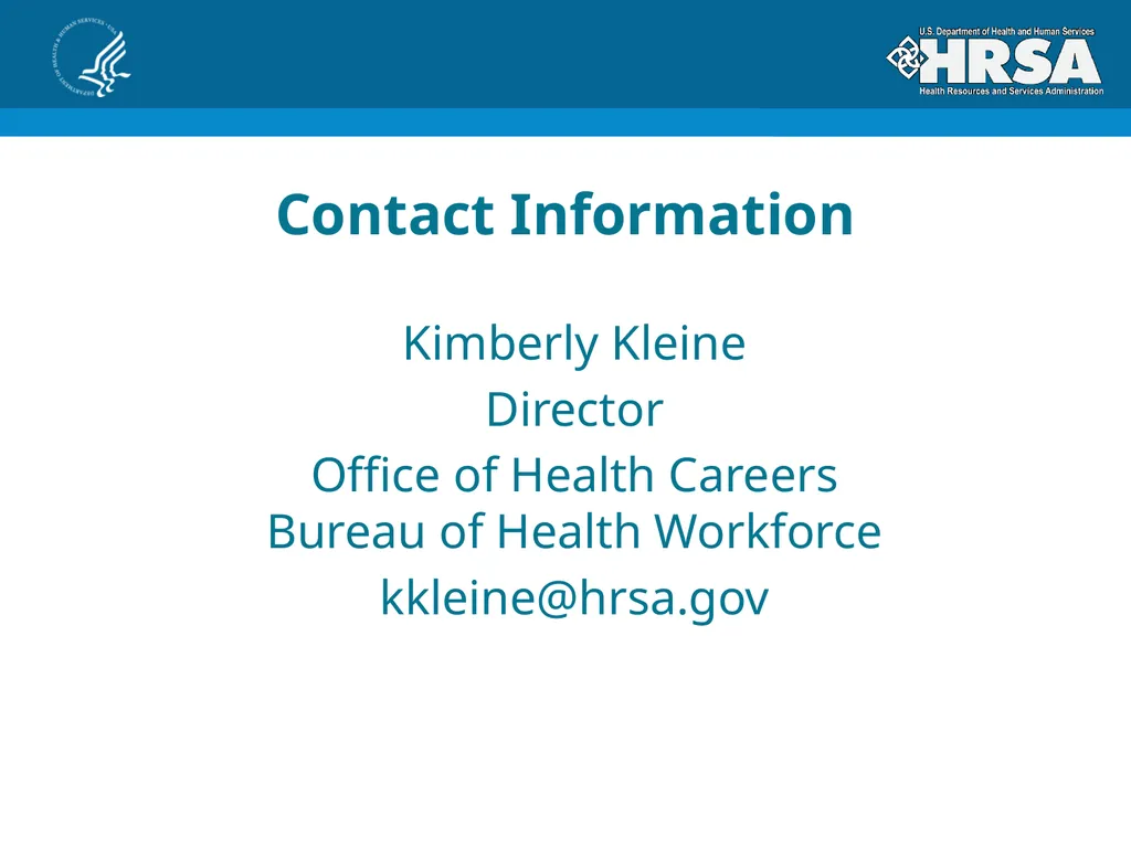 Bureau of Health Workforce Program Update for - slide 27 of 27