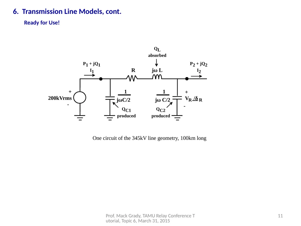 6. Transmission Line Models Prof. Mack Grady, TAMU - slide 11 of 12