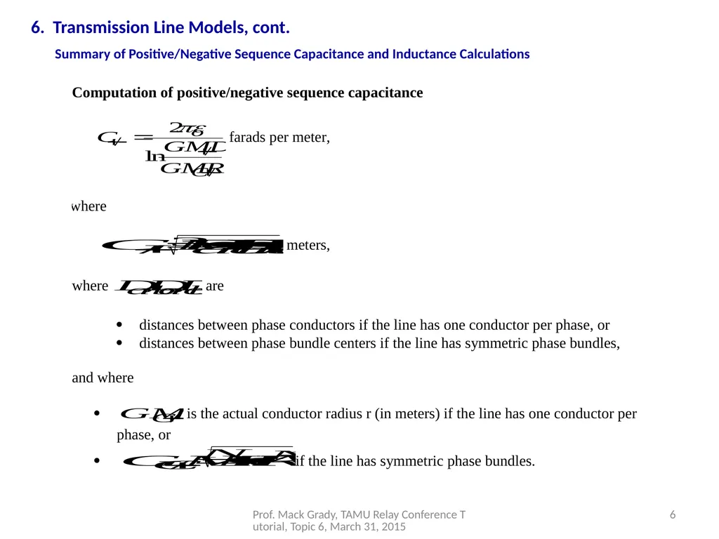 6. Transmission Line Models Prof. Mack Grady, TAMU - slide 6 of 12