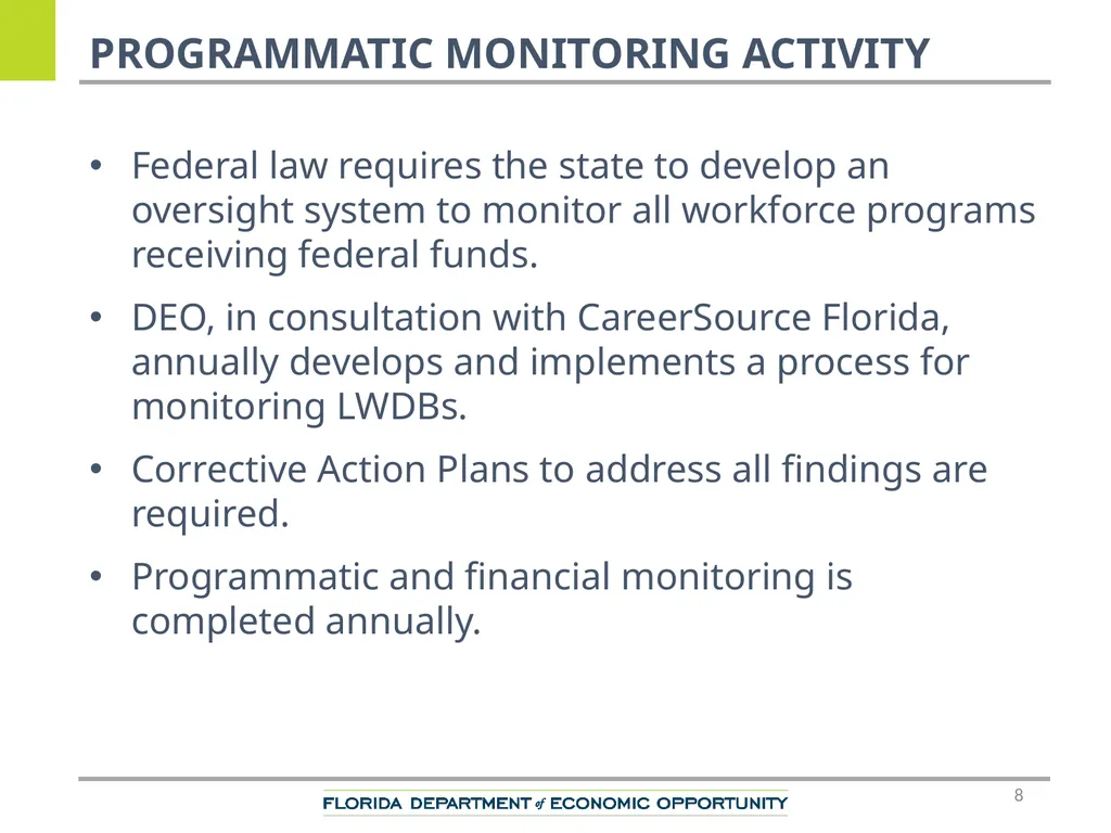 CareerSource Chipola Performance Overview Keantha - slide 8 of 19