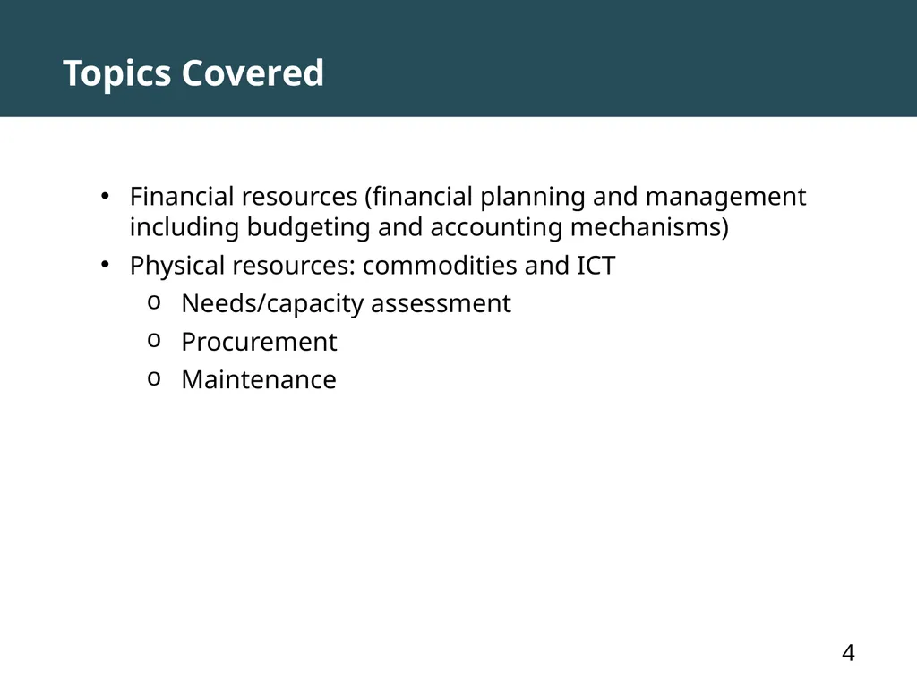 MODULE 7: RHIS Governance and Management of - slide 4 of 15
