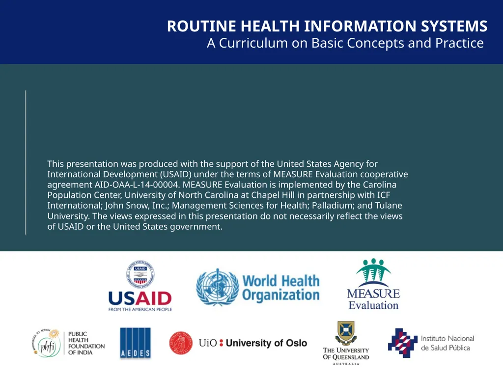 MODULE 7: RHIS Governance and Management of - slide 15 of 15